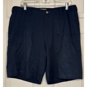 Peter Millar Salem Performance Shorts Men's 36 Navy Blue Wicking Stretch Golf